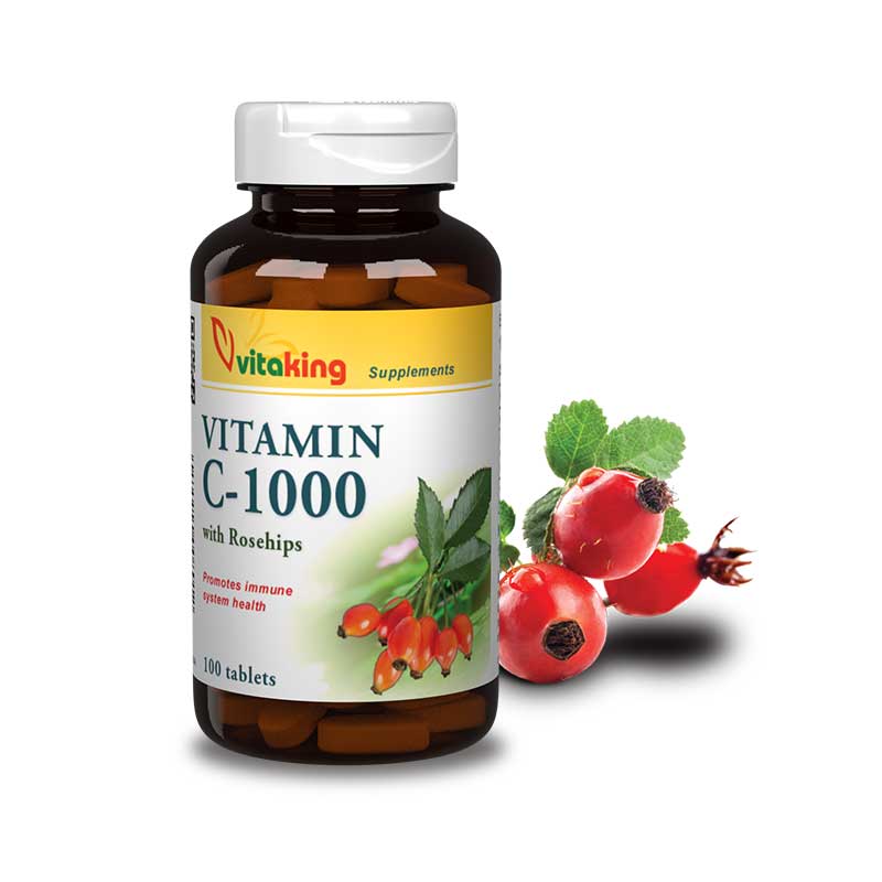 1000 mg-os C-vitamin csipkebogyóval (100db)