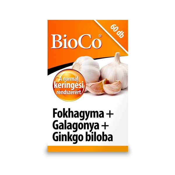 Fokhagyma-Galagonya-Ginkgo Biloba tabletta 60db