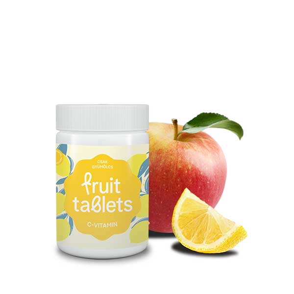 Vitaking Fruit Tablets C-vitamin, C-vitamin, alma, citrom
